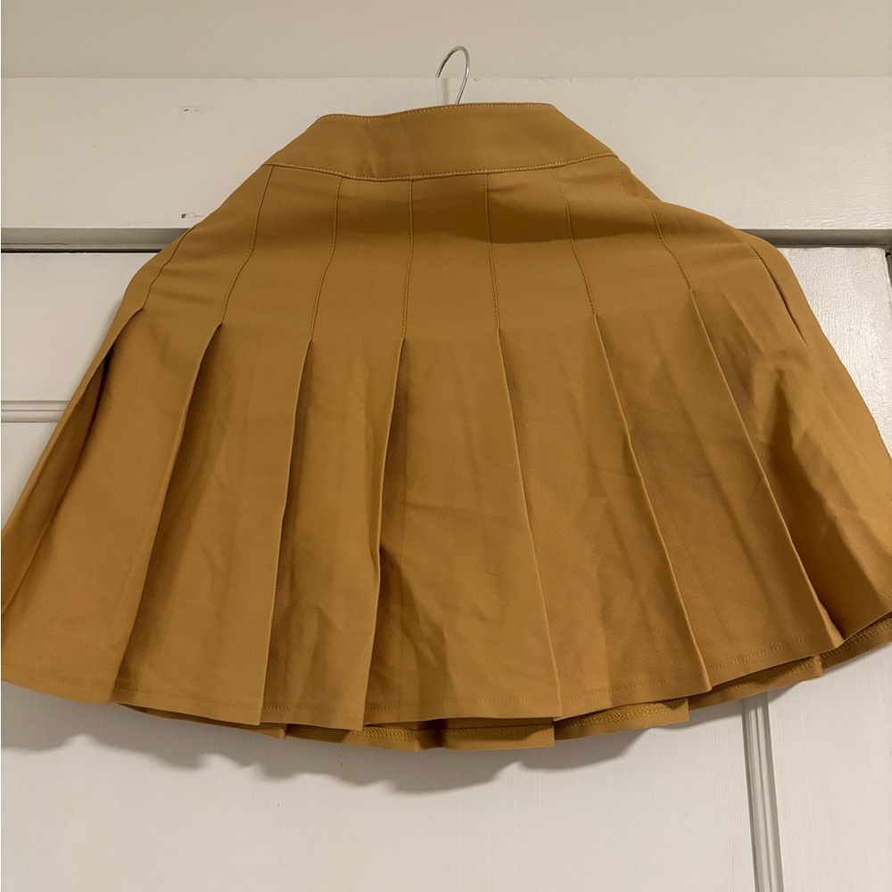 SHEIN Mustard Skater Skirt